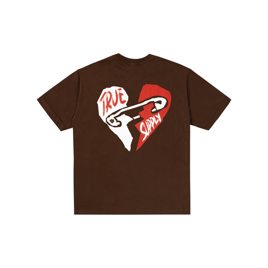TEE TRUE "BROKEN" MARROM