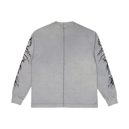 Camisa Manga Longa Ahlma Tribal Estonada Grafite