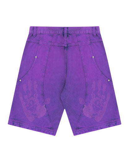 BERMUDA JEANS DOUBLE HAND LILAS