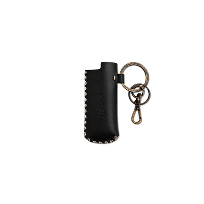 Porta Isqueiro em Couro Legitimo Retalhos Preto