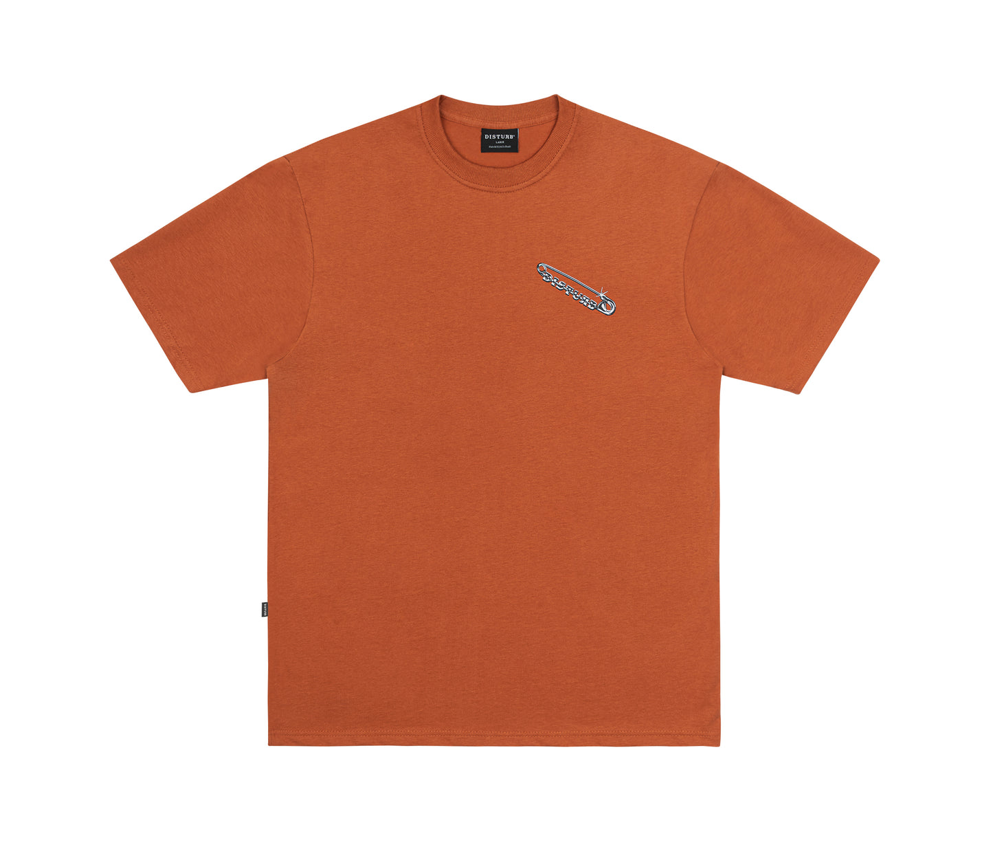 Safety Pin TShirt In Orange