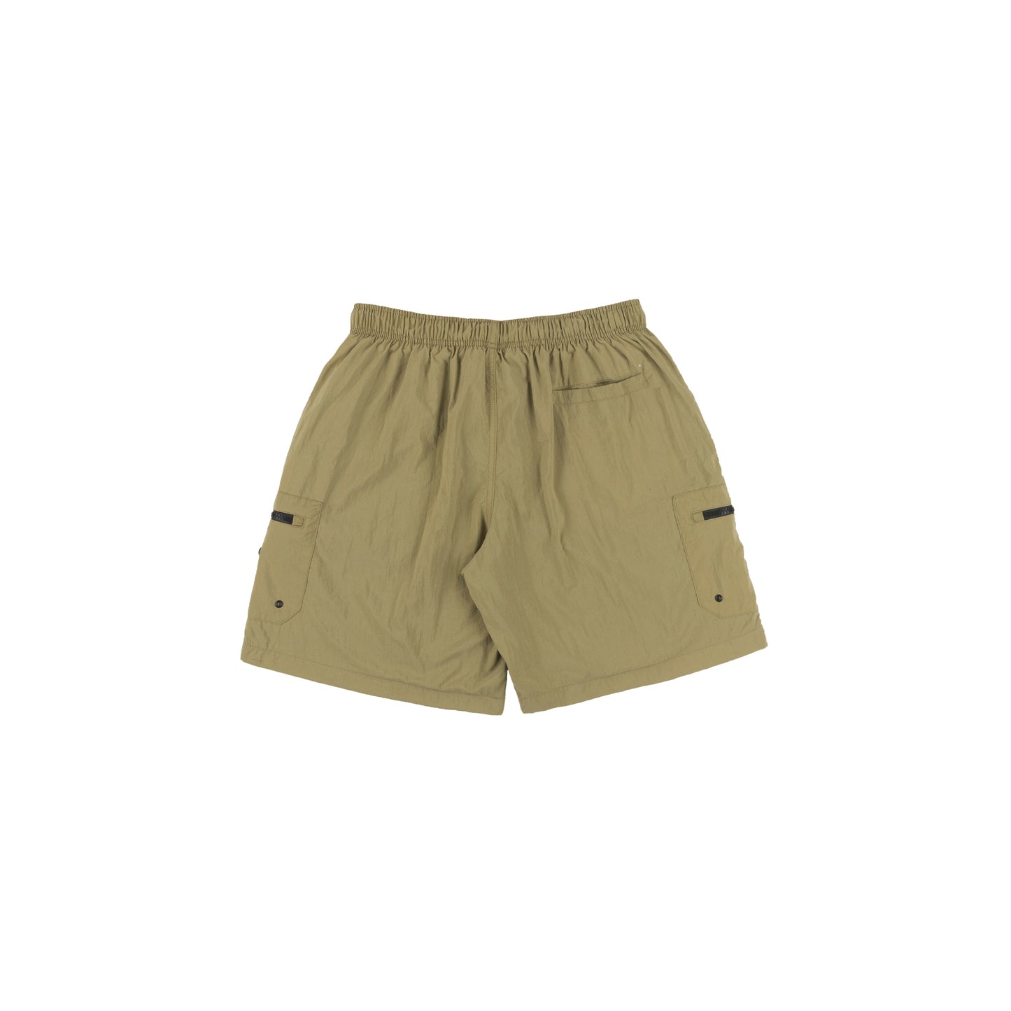 Plain Cargo Nylon Shorts In Beige