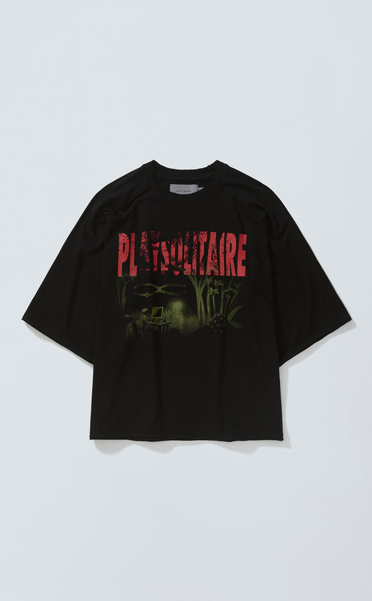 TSHIRT PIQUET PLAYSOLITAIRE OVERSIZED RAGLAN BLACK