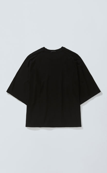 TSHIRT PIQUET PLAYSOLITAIRE OVERSIZED RAGLAN BLACK