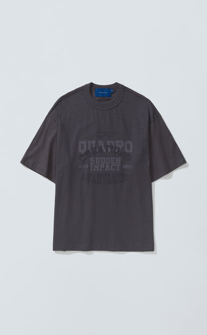 TSHIRT AVANTGARDE COLLEGE BOXY DARK GREY