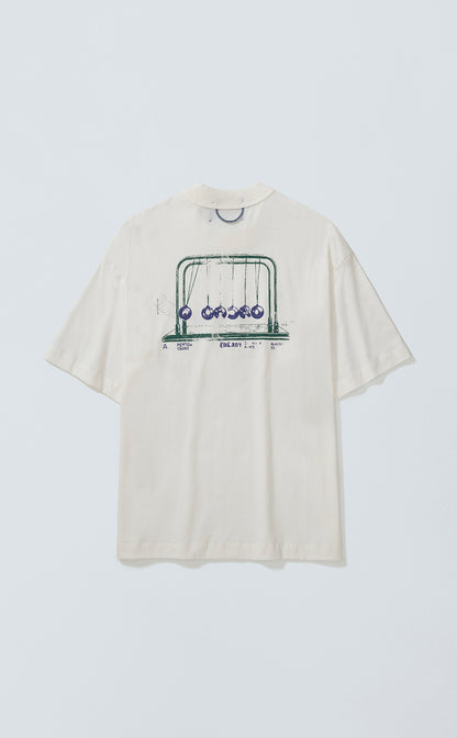 TSHIRT QUADROS CRADLE BOXY OFF WHITE