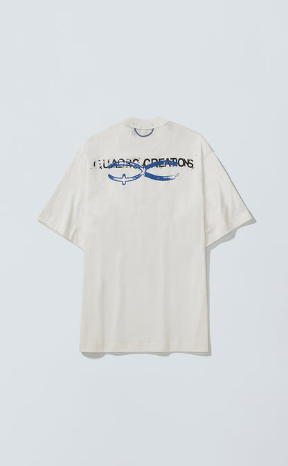 TSHIRT QUADRO CREATIONS REGULAR OFF WHITE