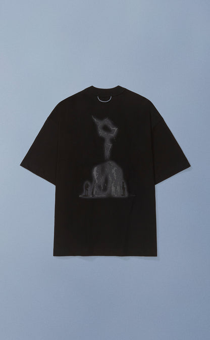 CAMISETA QC ARQUEOLOGOS BOXY PRETO