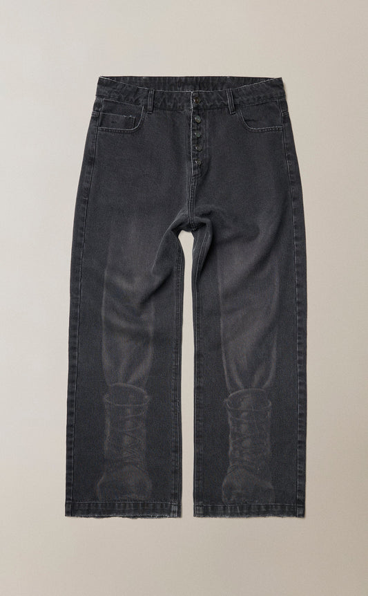 CALCA BOOTS STRAIGHT JEANS LASER CHUMBO
