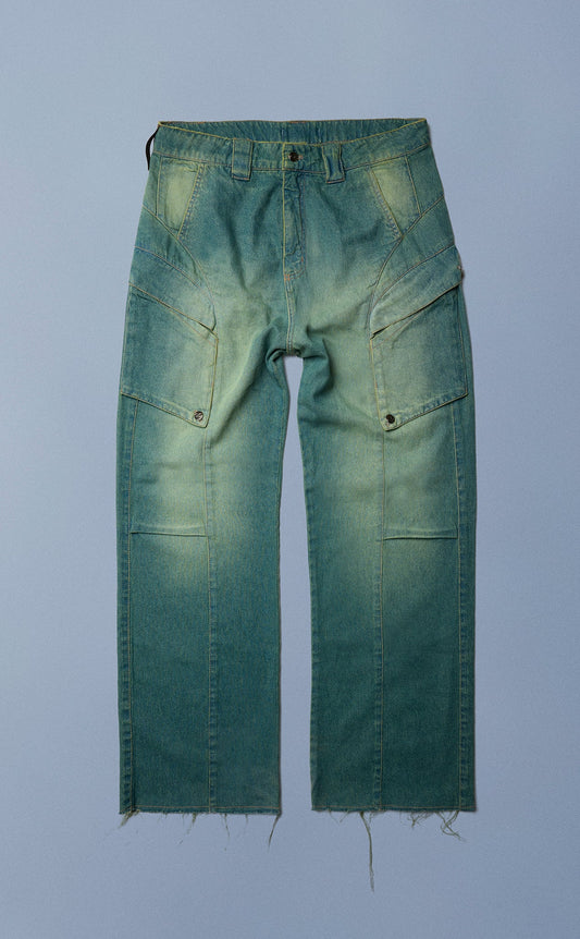 CALCA BRUBECK STRAIGHT JEANS WASHED AZUL