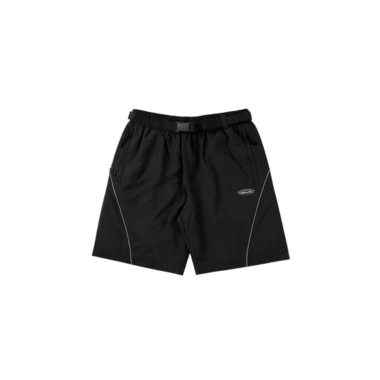 Reflective Nylon Shorts In Black