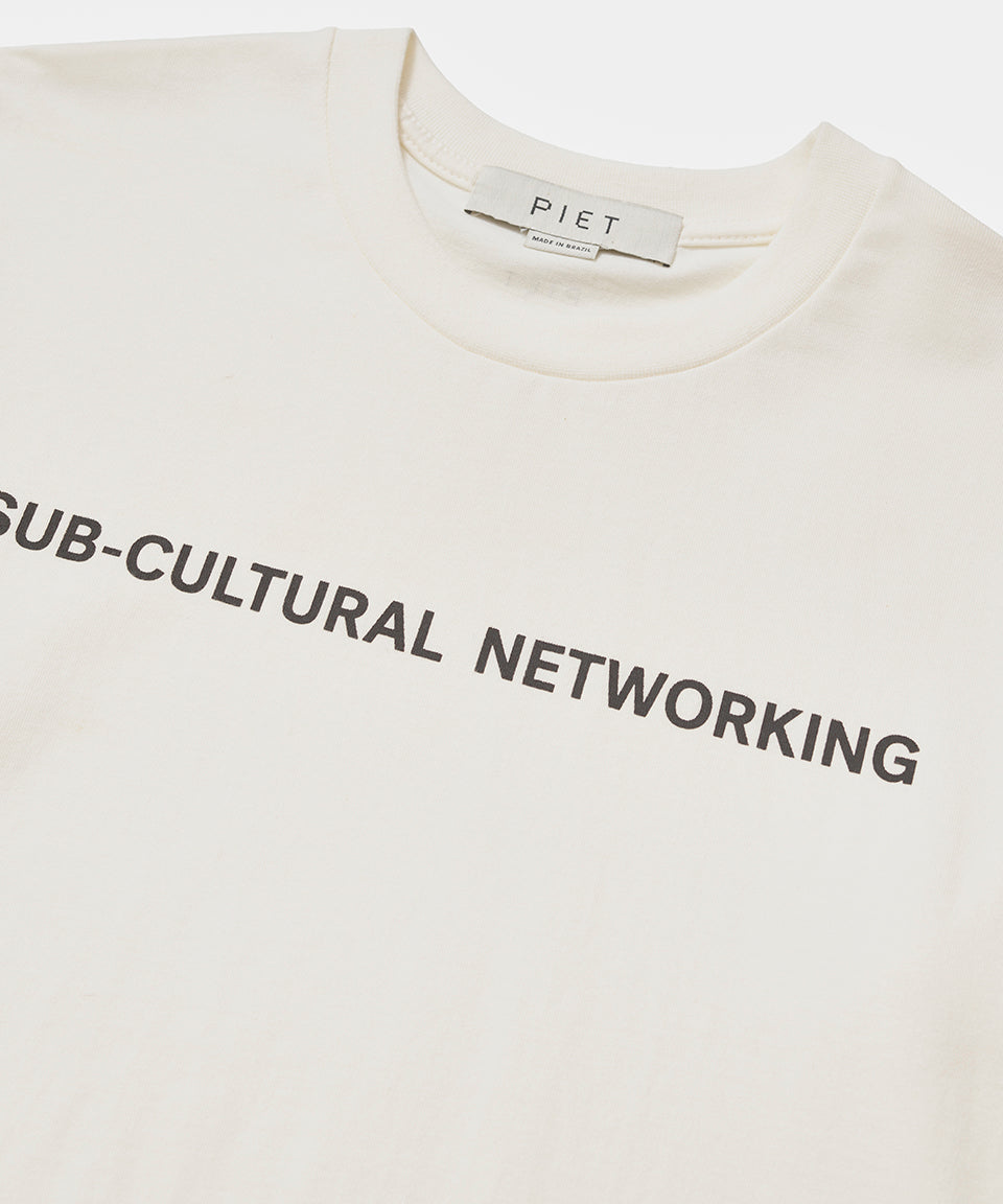 Subcultural Networking Tshirt Bone  White