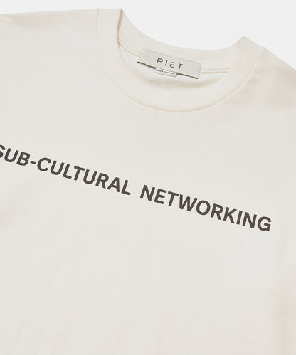 Subcultural Networking Tshirt Bone  White