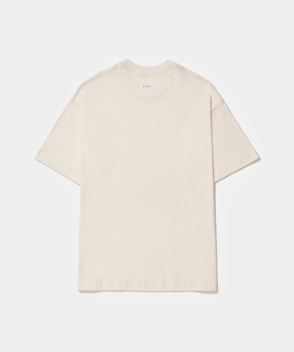 Stamped Logo Regular Tshirt  Bone White