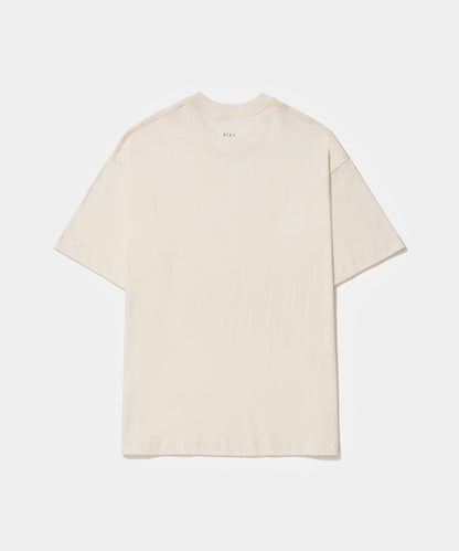 Stamped Logo Regular Tshirt  Bone White