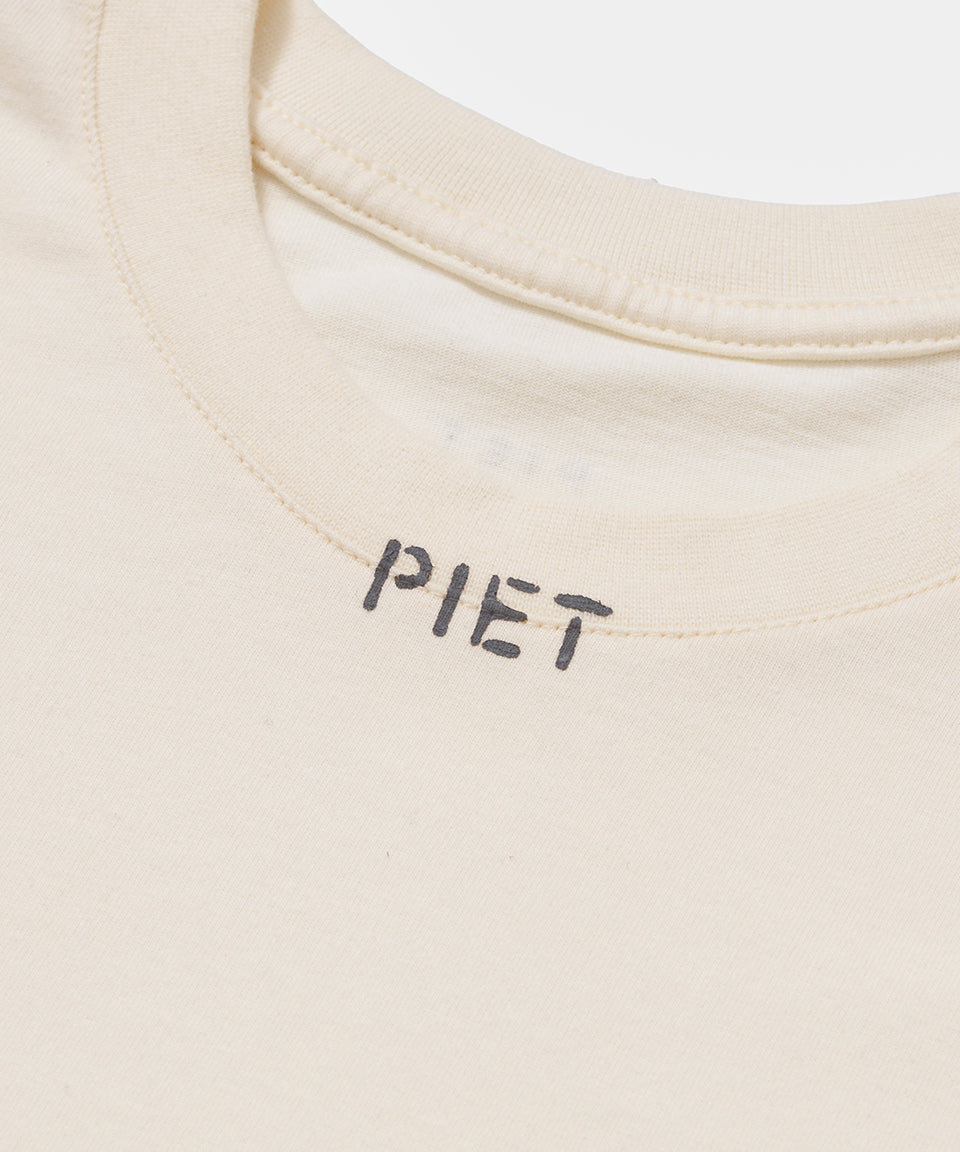 Stamped Logo Regular Tshirt  Bone White