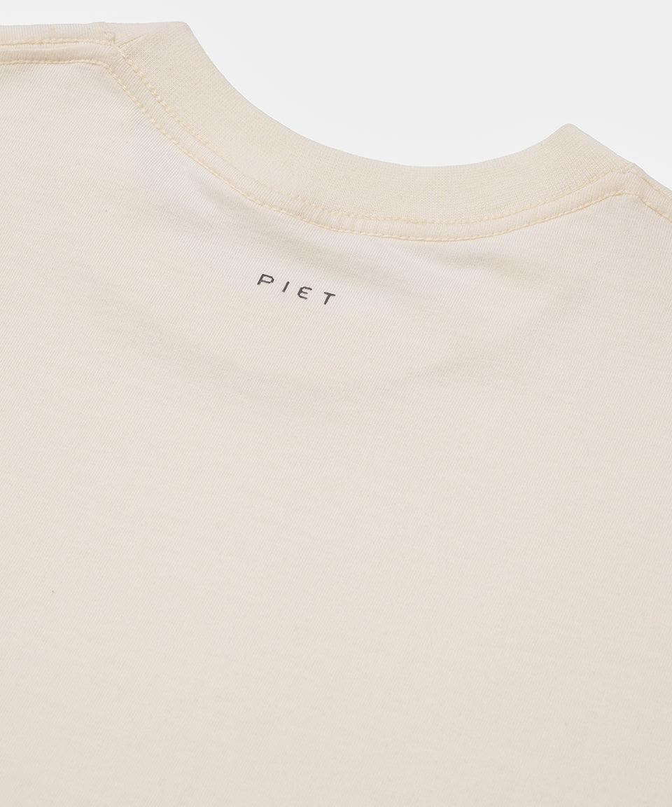 Stamped Logo Regular Tshirt  Bone White