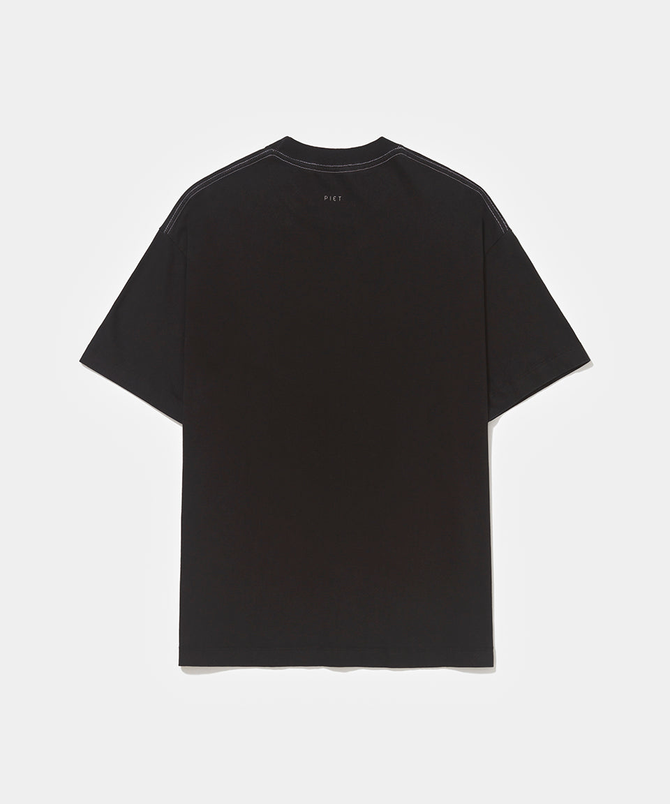 Stamped Logo Regular Tshirt  Vintage Black