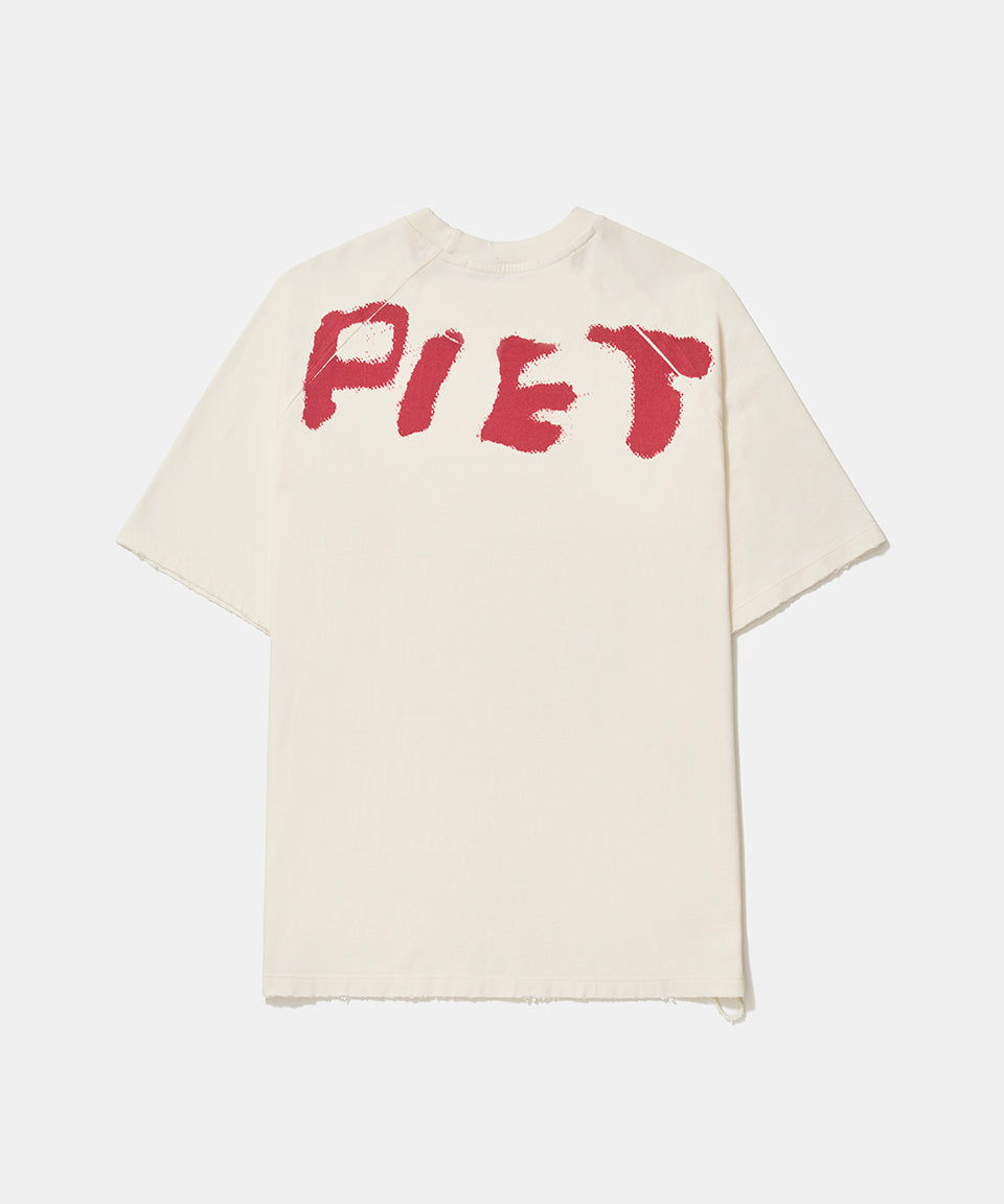 Subcultural Networking Raglan Tshirt  Bone White