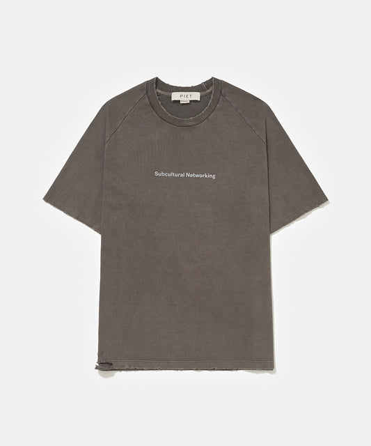 Subcultural Networking Raglan Tshirt  Black