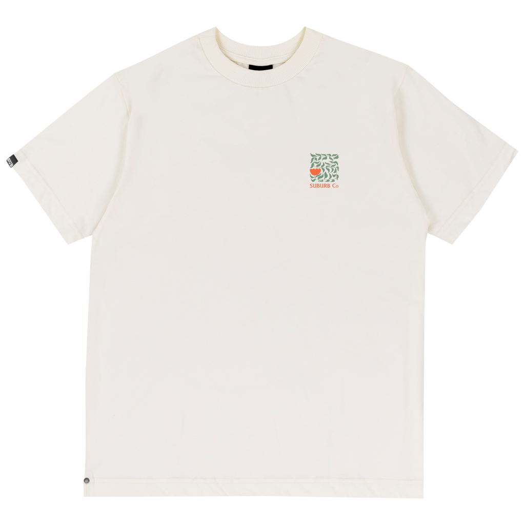 CAMISETA REGULAR FLOWERS OFF WHITE