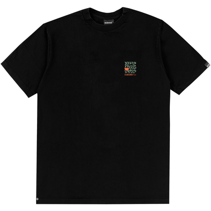 CAMISETA REGULAR FLOWERS PRETO