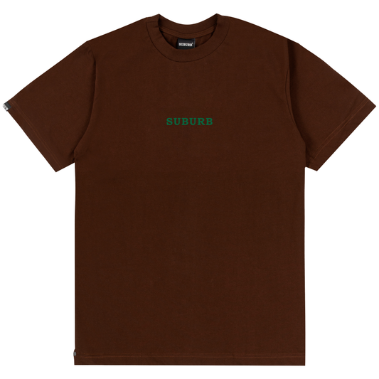 CAMISETA REGULAR EMBOIDERY MARROM