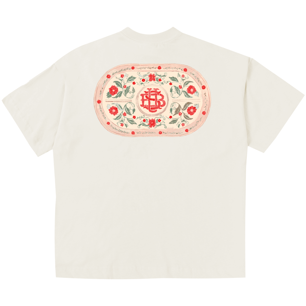 CAMISETA BOXY AQUARELA OFF WHITE