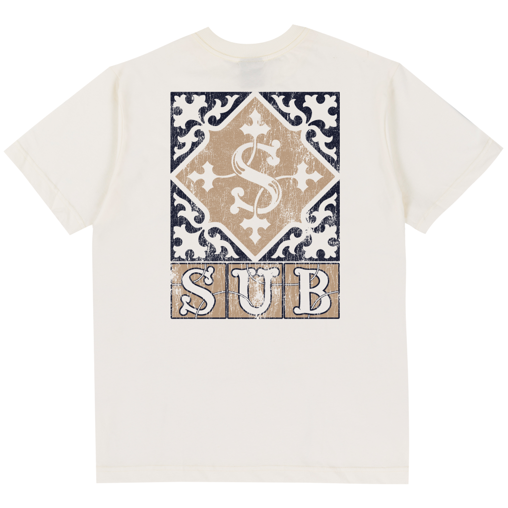 CAMISETA REGULAR TILES  OFF WHITE