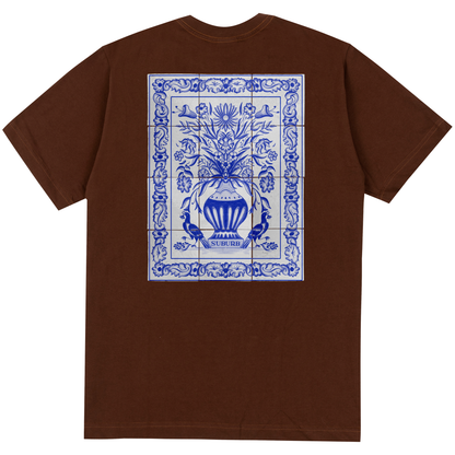 CAMISETA REGULAR HAND PAINTED MARROM