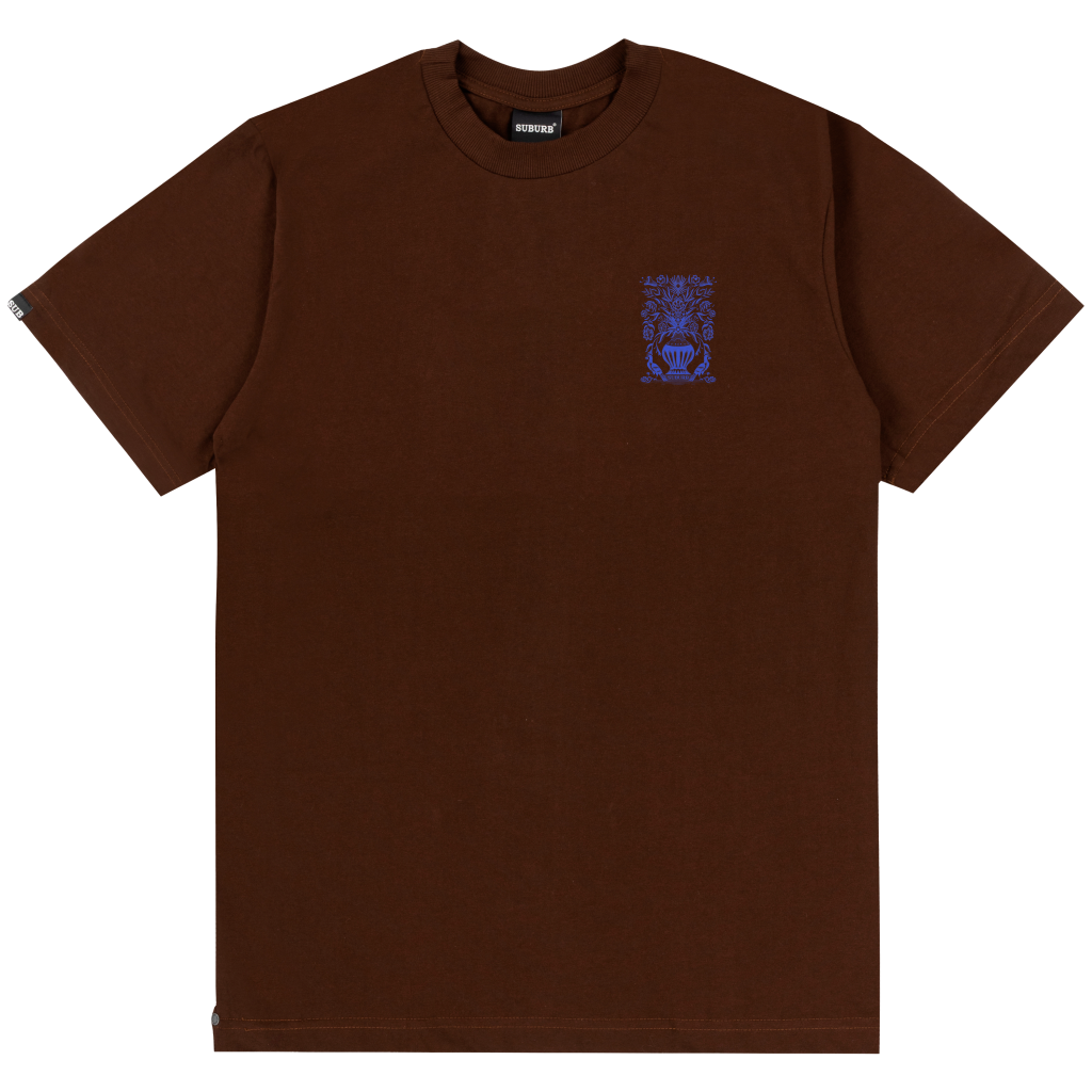 CAMISETA REGULAR HAND PAINTED MARROM