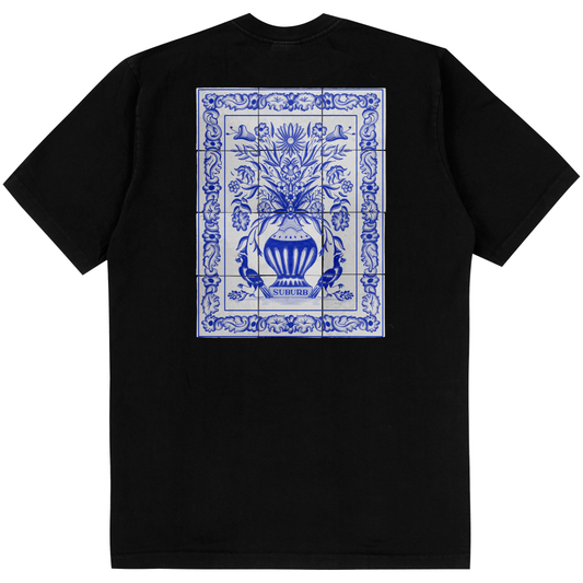 CAMISETA REGULAR HAND PAINTED PRETO