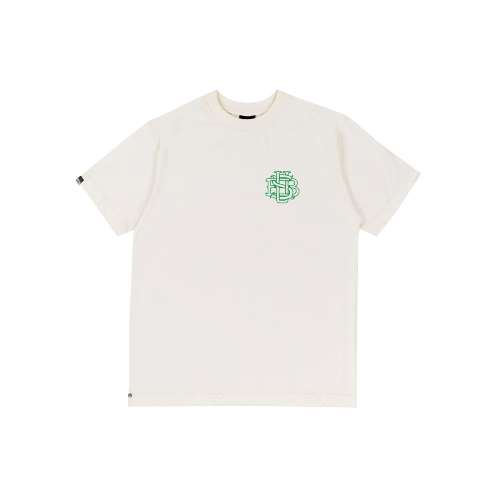 EMBROIDERY MONOGRAM BOXY TEE OFF WHITE