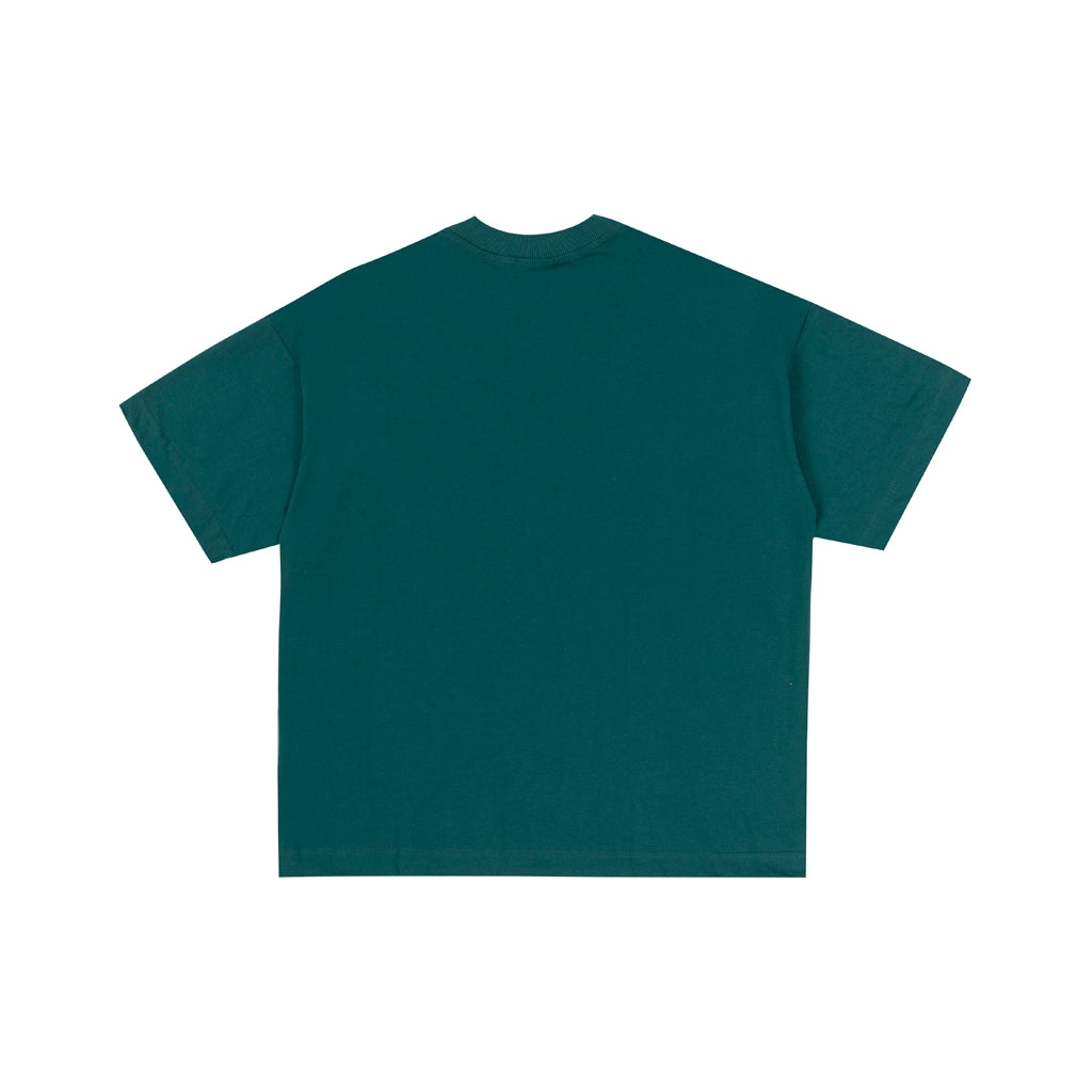 EMBROIDERY MONOGRAM BOXY TEE VERDE