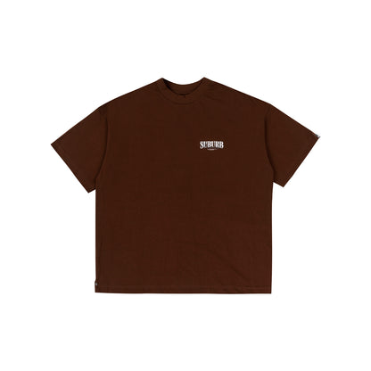 VINTAGE LOGO BOXY TEE MARROM