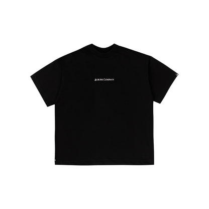 FLOWERS BOXY TEE PRETO