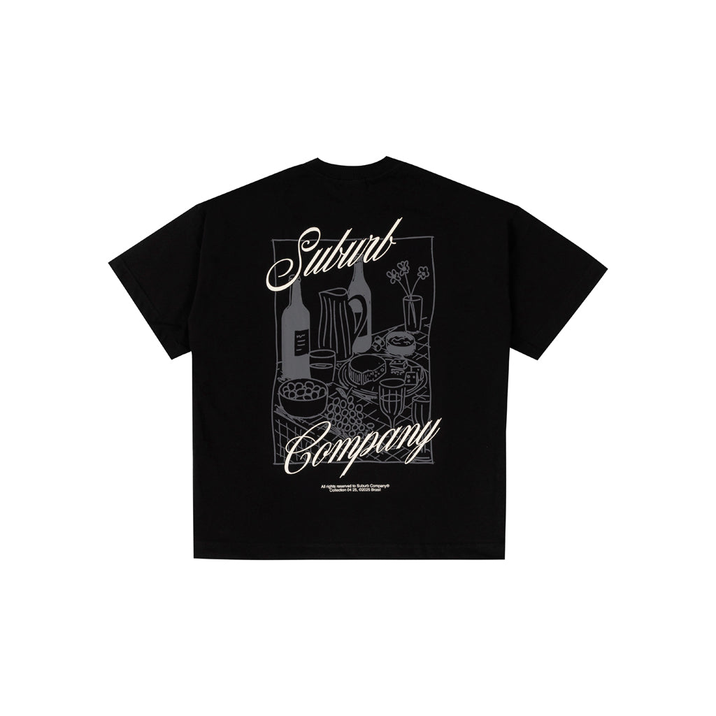 DINNER BOXY TEE PRETO