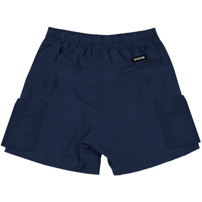 SHORT CARGO REFLECTIVE AZUL