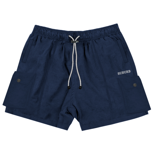 SHORT CARGO REFLECTIVE AZUL