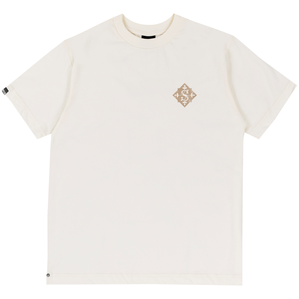 CAMISETA REGULAR TILES  OFF WHITE