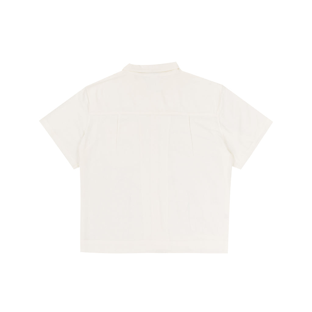 EMBROIDERY MONOGRAM BOXY TEE OFF WHITE