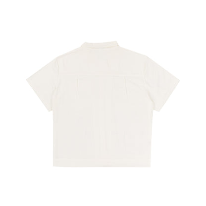 EMBROIDERY MONOGRAM BOXY TEE OFF WHITE