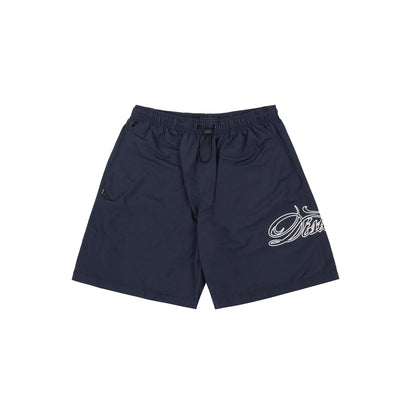 Nylon Shorts Script In Blue