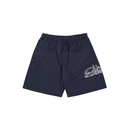 Nylon Shorts Script In Blue