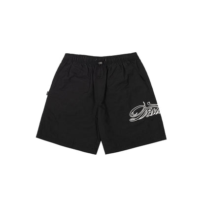 Nylon Shorts Script In Black
