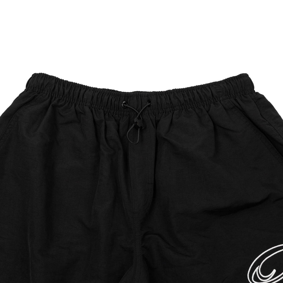 Nylon Shorts Script In Black