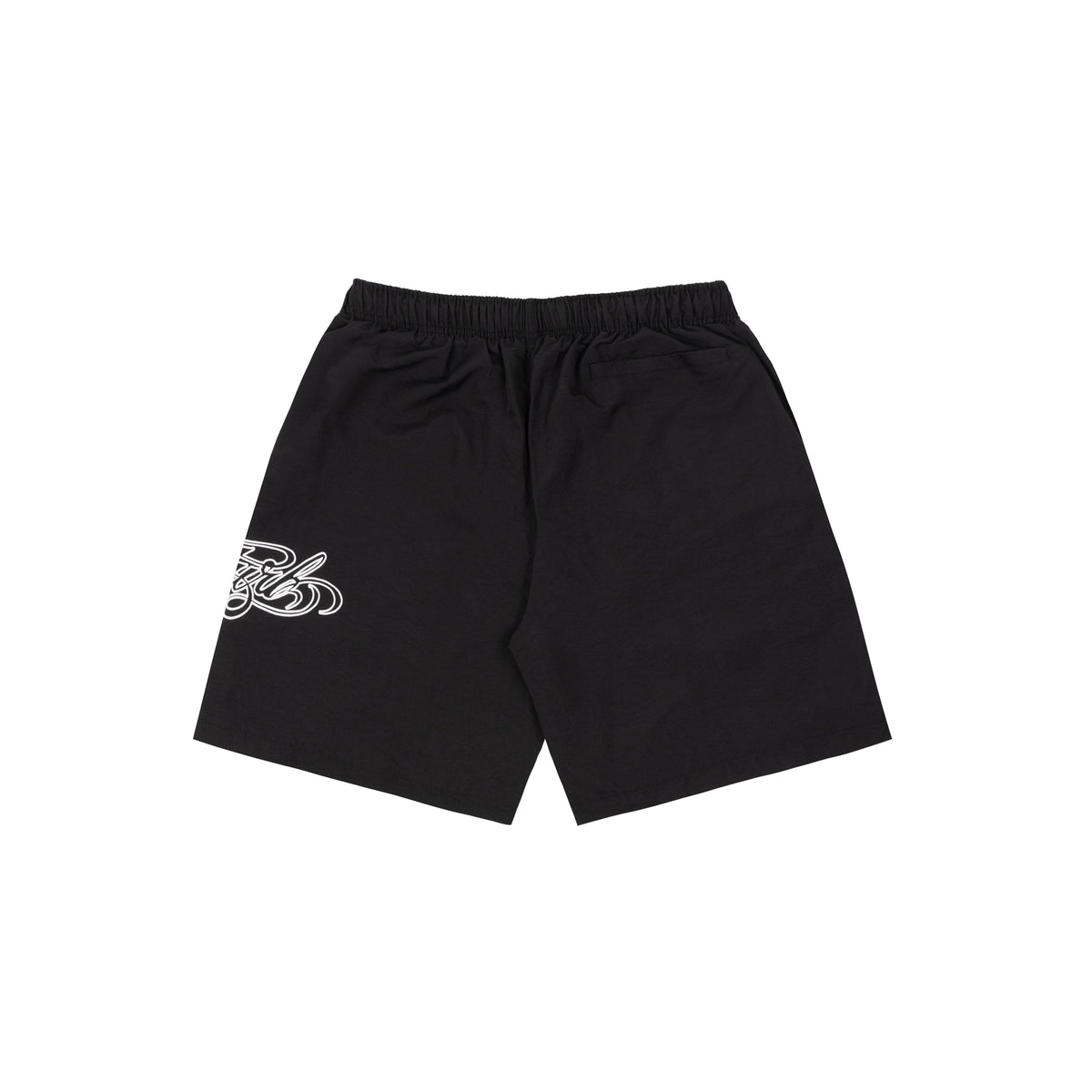 Nylon Shorts Script In Black