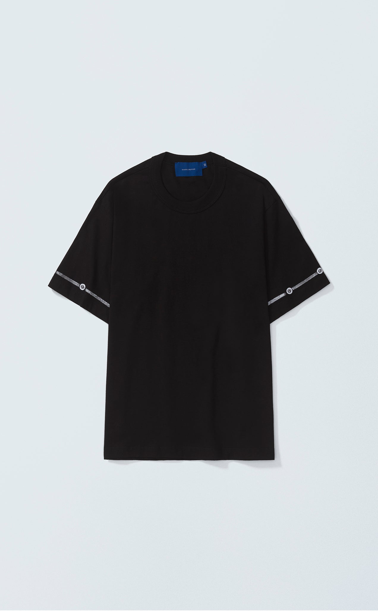 TSHIRT QC BUTTONS REGULAR BLACK