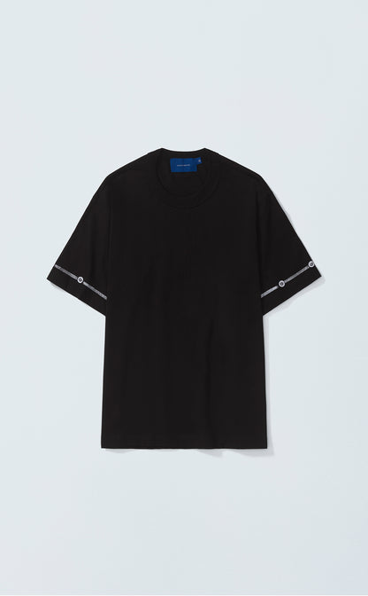 TSHIRT QC BUTTONS REGULAR BLACK