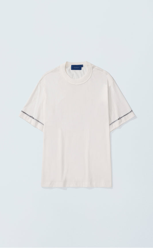 TSHIRT QC BUTTONS REGULAR OFF WHITE